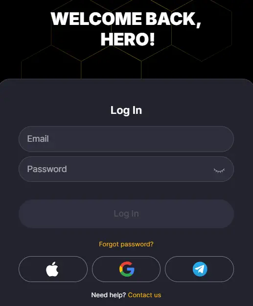 WinHero Inloggen